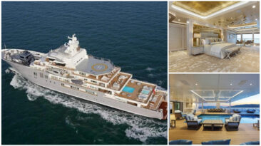 Uma monstruosa caixa de brinquedos flutuante de 350 pés de comprimento acaba de ancorar em Seychelles