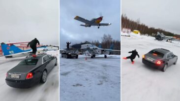 O corajoso que salta perfeitamente sobre um caça MiG-29 de US$ 24 milhões de Rolls Royce
