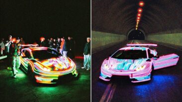 O YouTuber de Los Angeles cobre seu Lamborghini Huracan sofisticado com 30.000 LEDs