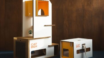 Uma torre de gato de papel para manter seus amigos felinos engajados e abraçar a realeza que eles merecem