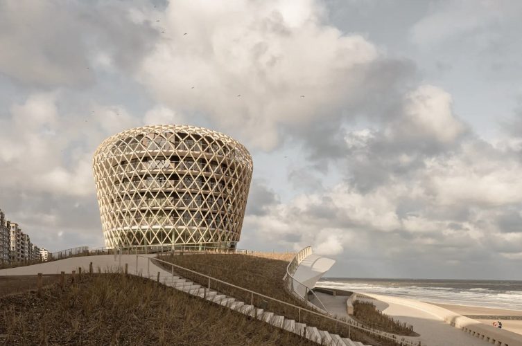 Enorme torre resistente ao clima em uma duna artificial pode lidar com uma tempestade que ocorre uma vez a cada mil anos