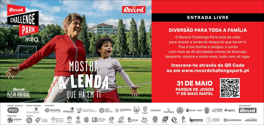 Entrada gratuita no dia 31 de maio, sábado, no Parque de Jogos 1º de Maio (INATEL), das 10h00 às 19h00 Entrada gratuita no dia 31 de maio, sábado, no Parque de Jogos 1º de Maio (INATEL), das 10h00 às 19h00